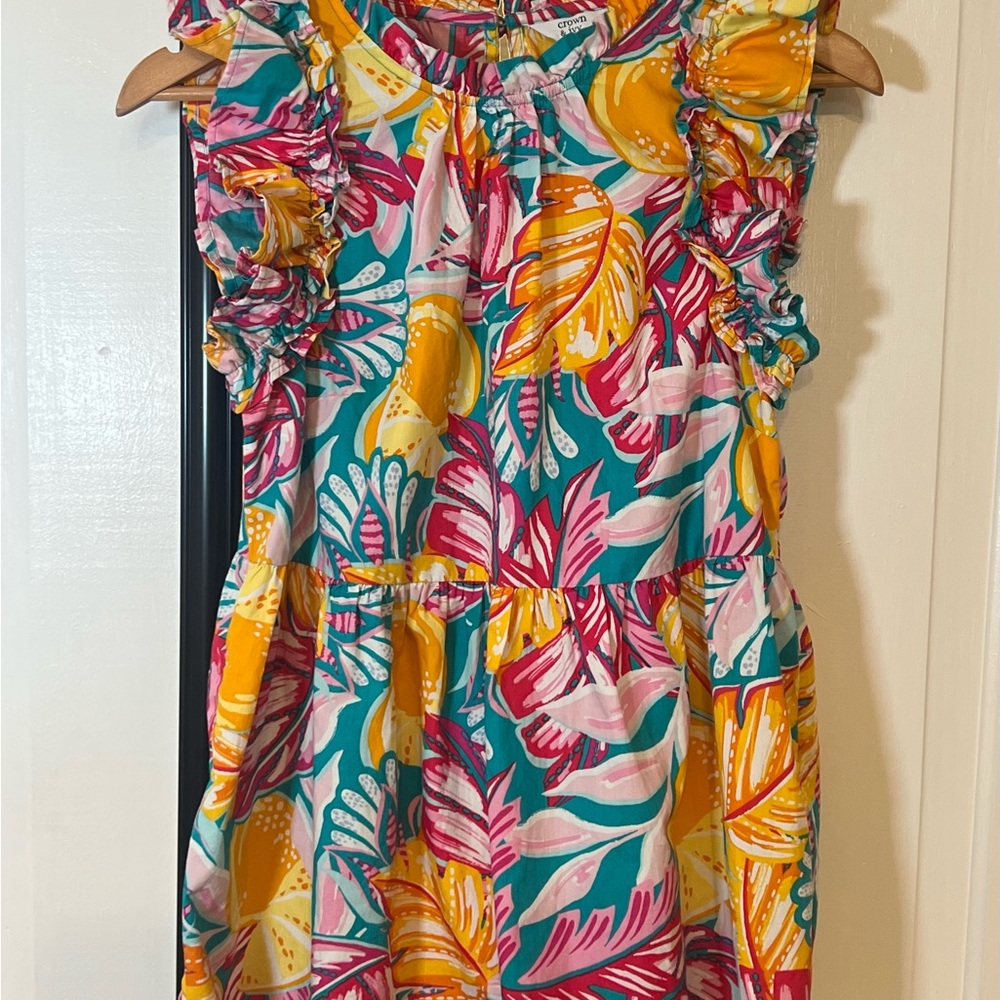 Crown & Ivy Multicolor Ruffled Babydoll Top - small